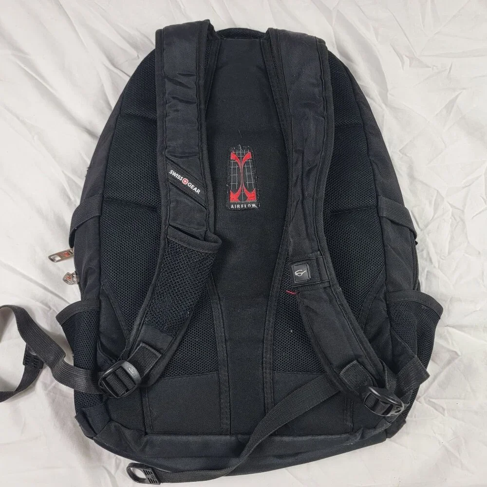 SwissGear 3101 Laptop Backpack Black Gray Travel Bag Casual School Outdoors